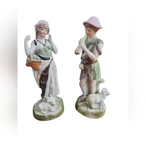 Vintage Ardalt Porcelain Boy And GIRL Figurine